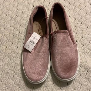 Crushed velvet loafers, sz 10 NWT